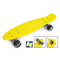 Пенни борд Zippy Board penny 22" Yellow - Желтый cо светящимися колесами